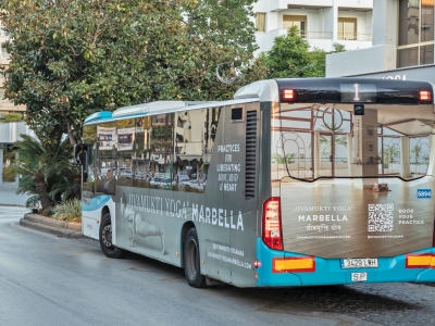 Autobus publicitario de Integral Articulado en Torremolinos, Málaga