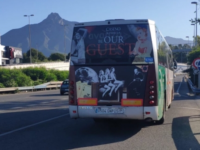 Autobus publicitario de Gran lateral + Simple en Málaga, Málaga