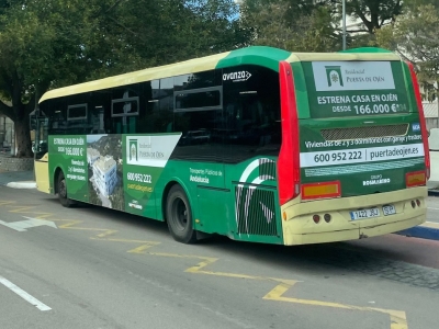Autobus publicitario de Gran lateral + Simple en Málaga, Málaga