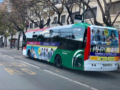 Autobus publicitario de Gran lateral + Simple en Málaga, Málaga