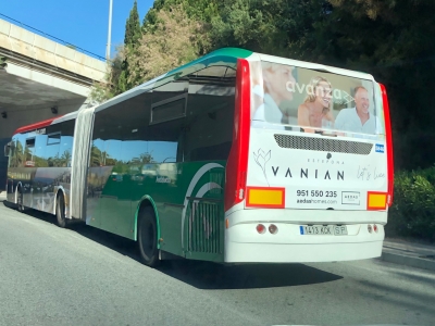 Autobus publicitario de Urban Simple en Málaga, Málaga