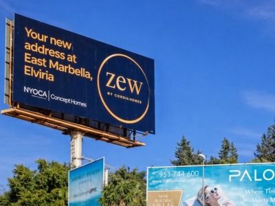 Monoposte publicitario de 10.4x5 m en Marbella, Málaga