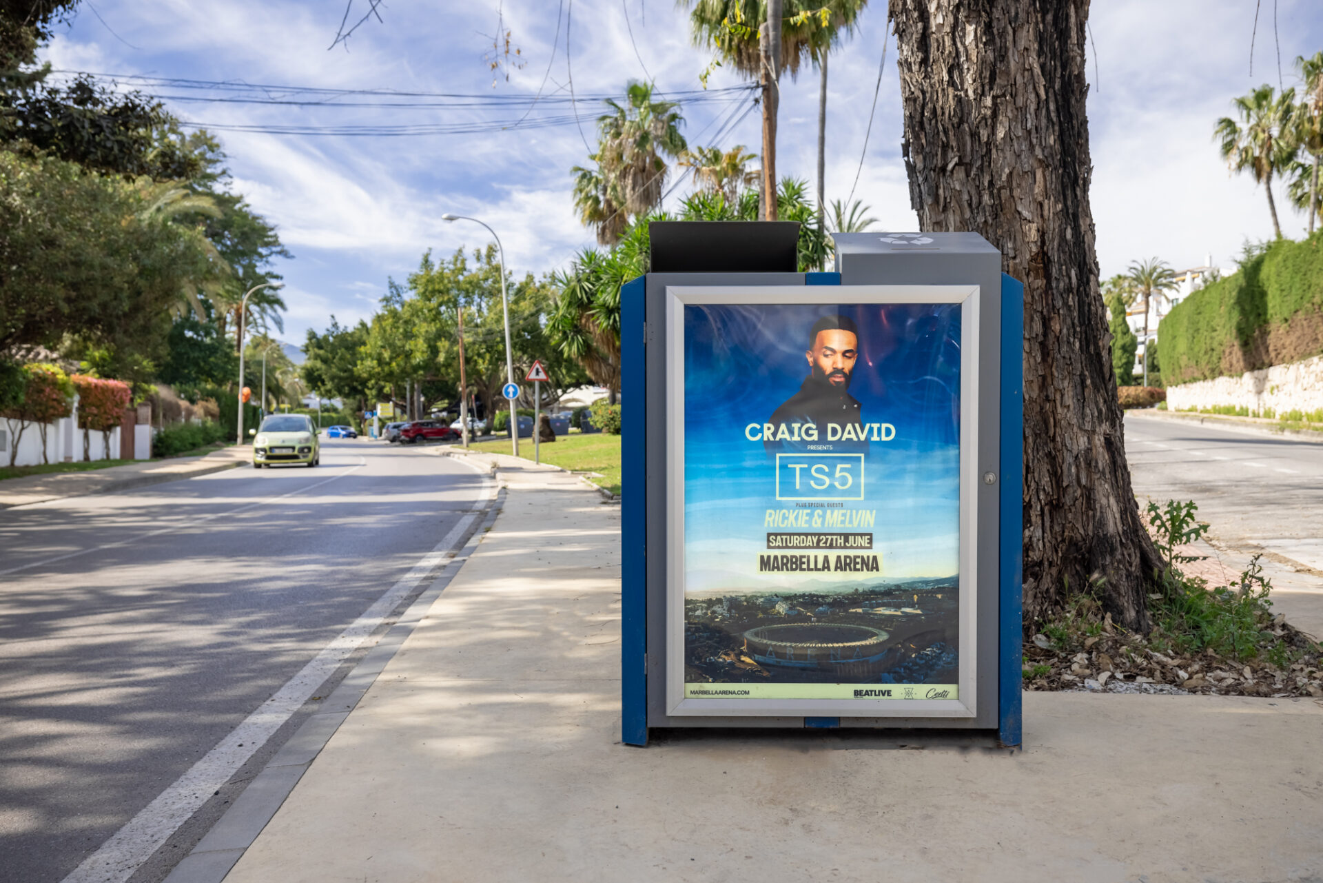 Marbella Arena lleva su agenda de eventos a las calles de Marbella con una campaña de 30 Lightbox