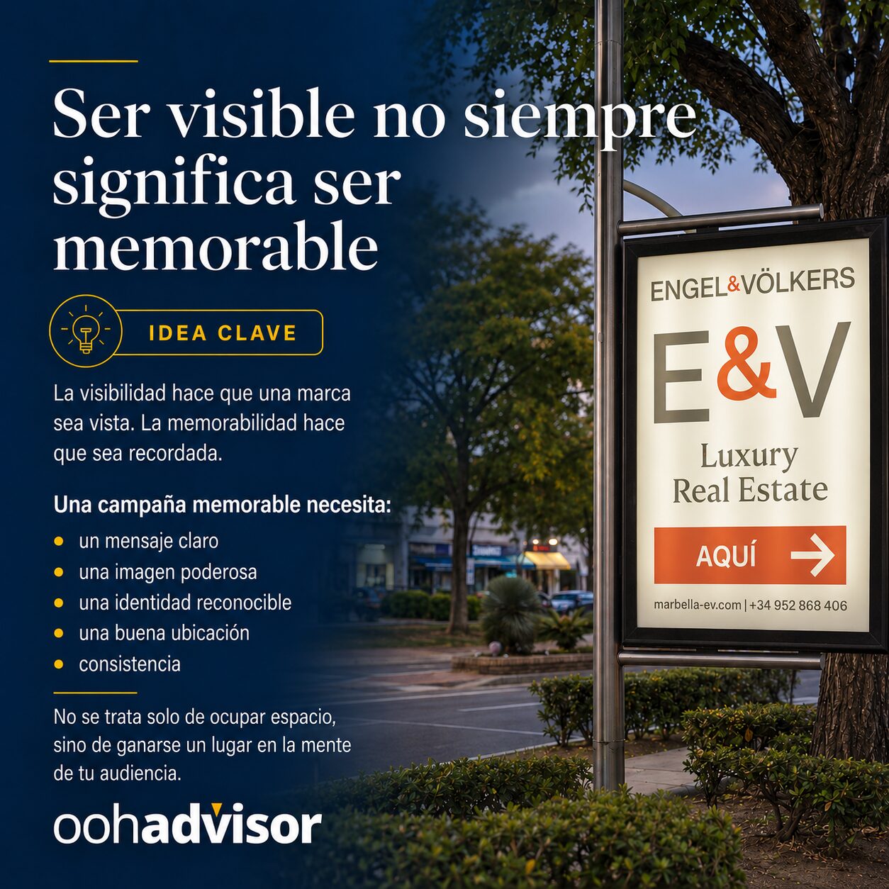 La diferencia entre estar visible y ser memorable en publicidad exterior